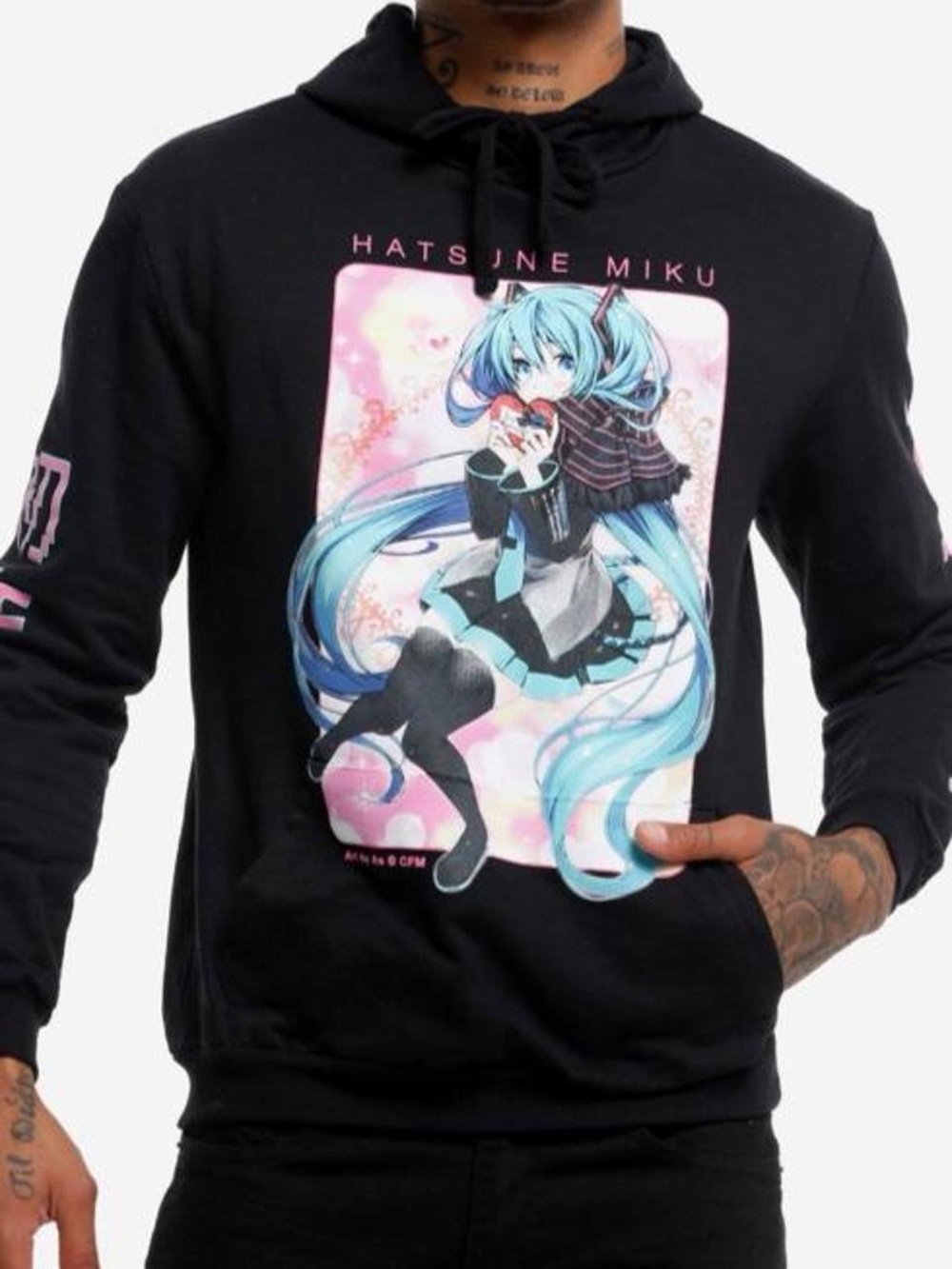 Hatsune Miku Black Graphic Hoodie
